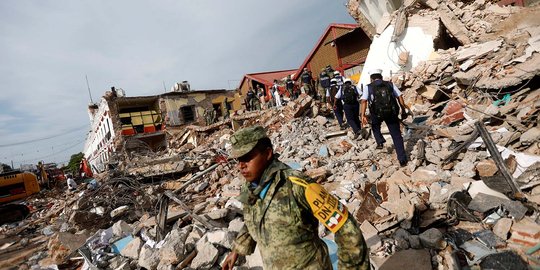 Gempa berkekuatan 6,1 SR kembali mengguncang Meksiko