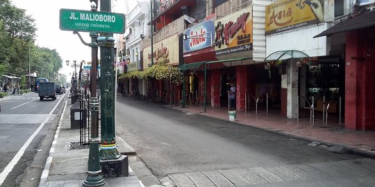 Penampakan Jalan Malioboro tanpa PKL