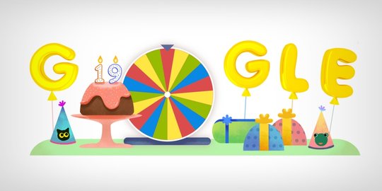 Google rayakan ulang tahun dengan beri deretan mainan di Doodle