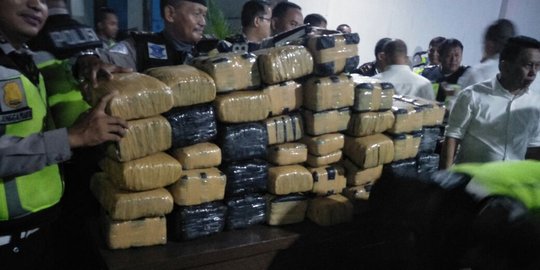 Polisi buru pemilik ratusan paket ganja di mobil pikap bermuatan jeruk
