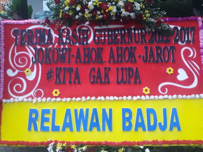 karangan bunga ahok djarot