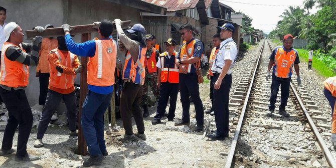 Ada 227 perlintasan ilegal di jalur kereta api Sumatera Utara