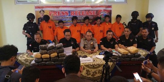 Sepekan, 31 kg ganja plus 12,7 gram sabu disita Polda Sumbar