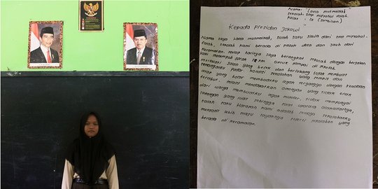 Surat penuh haru siswi SMP di pelosok Cilacap untuk Jokowi