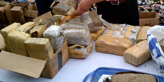 3 Goni ganja kering diamankan polisi di Aceh, 2 pelaku kabur