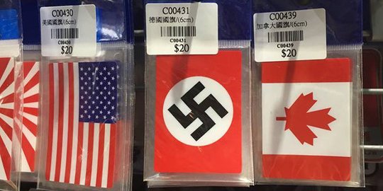 Toko di Taiwan dihujat sebab jual stiker bendera Nazi 