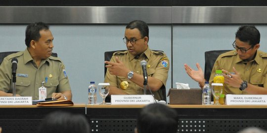 Anies minta SKPD susun program yang belum terwujud di era Jokowi, Ahok hingga Djarot