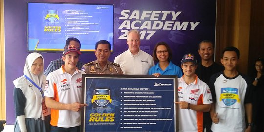 Marquez dan Pedrosa Kampanye Berkendara Aman di Michelin Safety Academy 2017