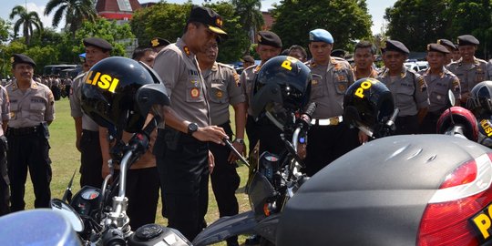 Persiapan Pilgub, Polres Sukoharjo periksa alutsista dan almatsus