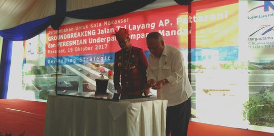 Menteri Basuki ground breaking jalan tol layang di Makassar