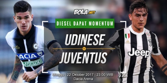 Prediksi Udinese vs Juventus 22 Oktober 2017