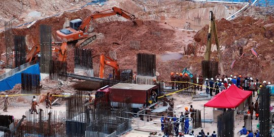 Ini foto lokasi longsor di Malaysia yang tewaskan dua pekerja Indonesia