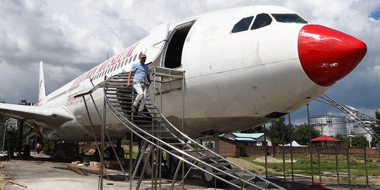 Bangkai pesawat Tuskish Airlines disulap jadi museum penerbangan di Nepal