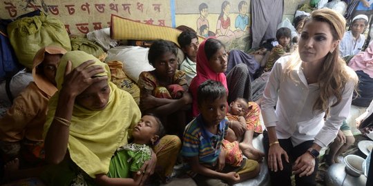 Ratu Yordania kunjungi pengungsi Rohingya di Bangladesh