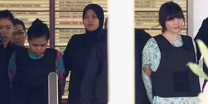 Rekonstruksi 2 terdakwa pembunuhan Kim Jong Nam bikin 