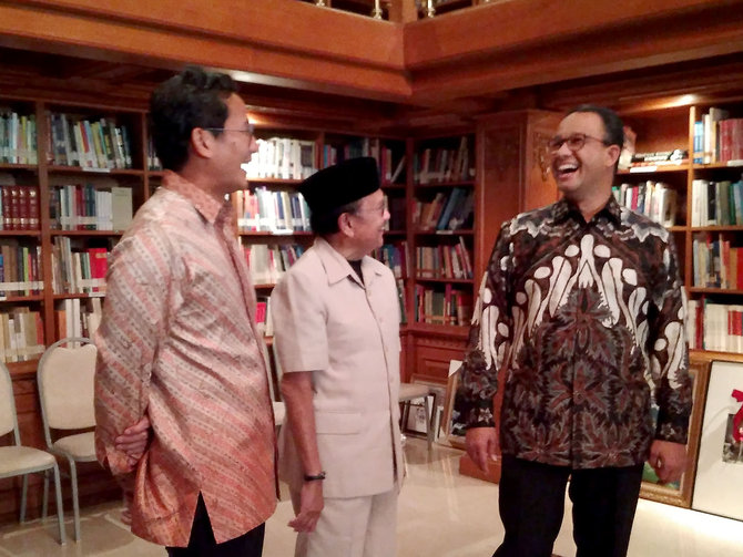 anies dan sandiaga temui bj habibie