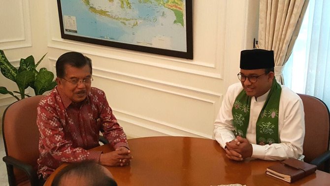 pertemuan anies dan sandiaga dengan wapres jusuf kalla