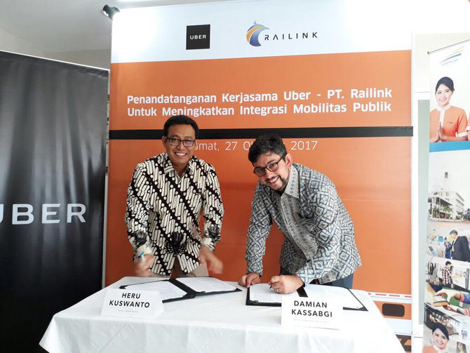 kerjasama uber railink