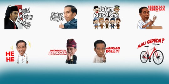 Ada stiker Jokowi di Line