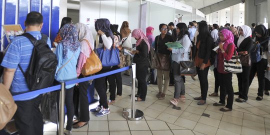 Per Agustus 2017, pengangguran Indonesia bertambah 10.000 orang