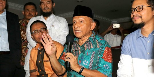 Pesan Amien ke Prabowo: Kita saat ini lemah, tapi insya Allah akan menang