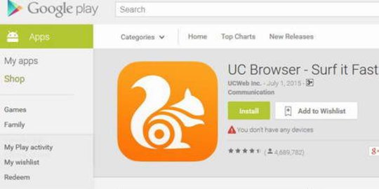 UC Browser hilang secara misterius dari Google Play Store