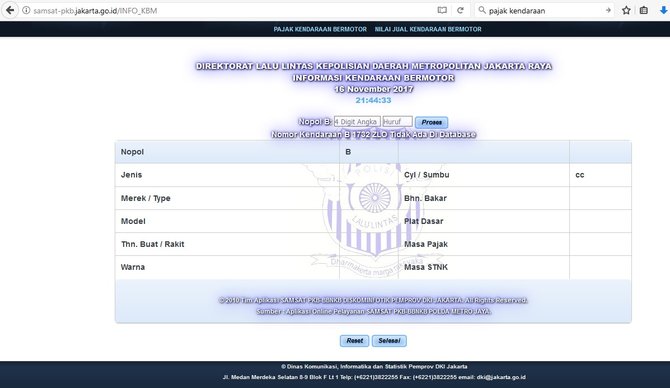 pelat nomor mobil setnov
