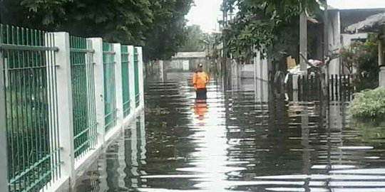 Sudah lebih dari sepekan rumah warga Bantargebang terendam banjir