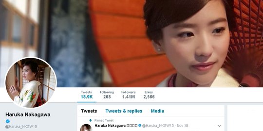 Haruka Nakagawa kembali jadi salah satu wanita paling berpengaruh di Twitter