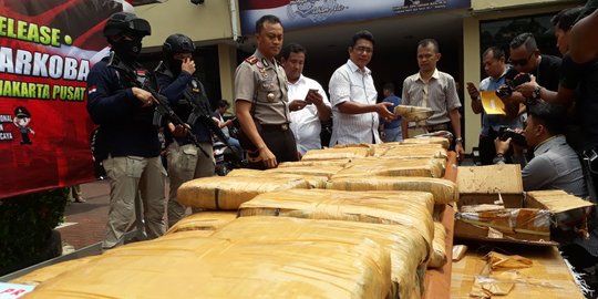 Ganja 66,6 kg dipasok dari Aceh, dikirim lewat darat gunakan truk