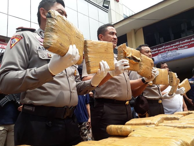 rilis narkoba di polres jakarta pusat