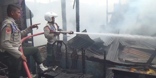Pemukiman padat penduduk di Binjai kebakaran, 32 rumah hangus