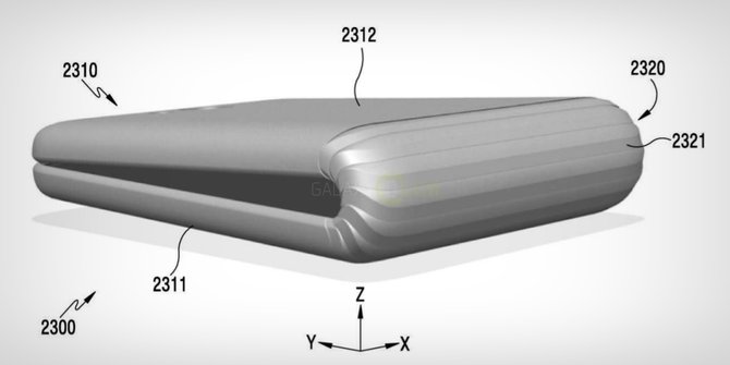 samsung patenkan smartphone yang bisa dilipat