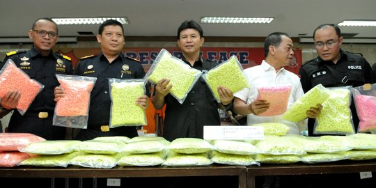 Jaringan narkoba internasional dibongkar polisi, 600 ribu ekstasi disita