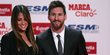 Didampingi istri cantiknya, Messi raih penghargaan sepatu emas keempat