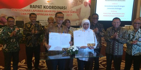 Teken MoU dengan Unair, Mensos buru target 5 ribu desa mandiri