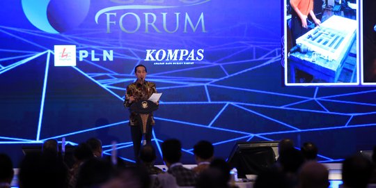 Presiden Jokowi saat hadiri Kompas 100 CEO Forum