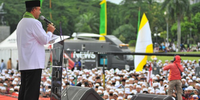 Di depan massa 212, Anies Baswedan minta didoakan pimpin 