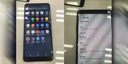Wujud Samsung Galaxy A8 (2018) menampakkan diri di China