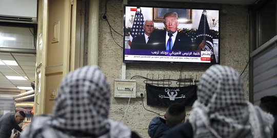Warga di berbagai penjuru Palestina saksikan Trump akui Yerusalem ibu kota Israel