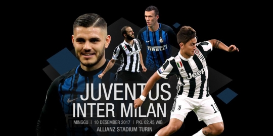 Prediksi Juventus vs Inter Milan 10 Desember 2017