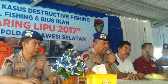 Bawa bom ikan saat melaut di Perairan Pangkajene, 3 nelayan diringkus polisi