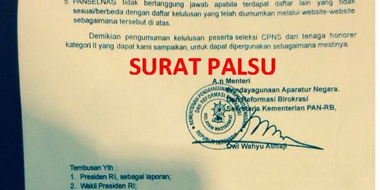 Waspadai surat palsu mengatasnamakan Kementerian PANRB