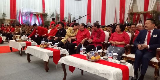 Jokowi, Jusuf Kalla dan Airlangga Hartanto hadiri Rakornas 3 Pilar PDIP di Tangerang