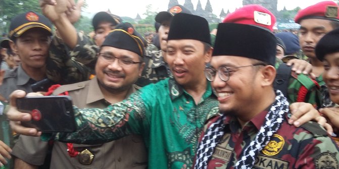 Kokam Muhammadiyah dan Banser NU bacakan deklarasi Prambanan