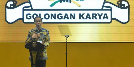 Buka munaslub, Jokowi mengaku sempat was-was dengar kabar Golkar memanas