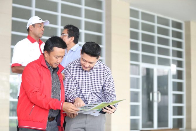 menpora imam nahrawi tinjau venue cabang olahraga di jababeka sport center