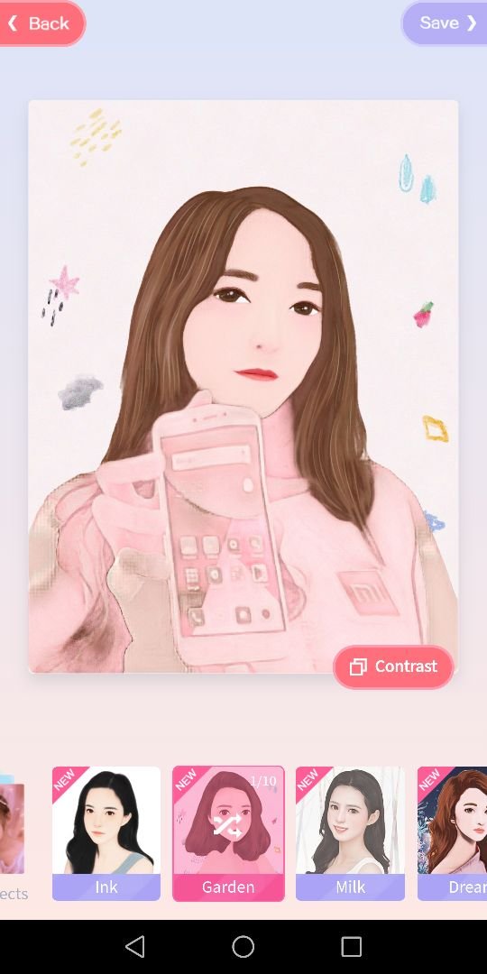 hasil foto menggunakan aplikasi meitu