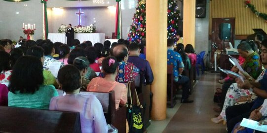 Dikawal petugas gabungan, perayaan Natal di Medan 