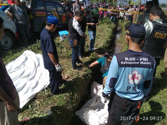 penemuan mayat tanpa celana di parit